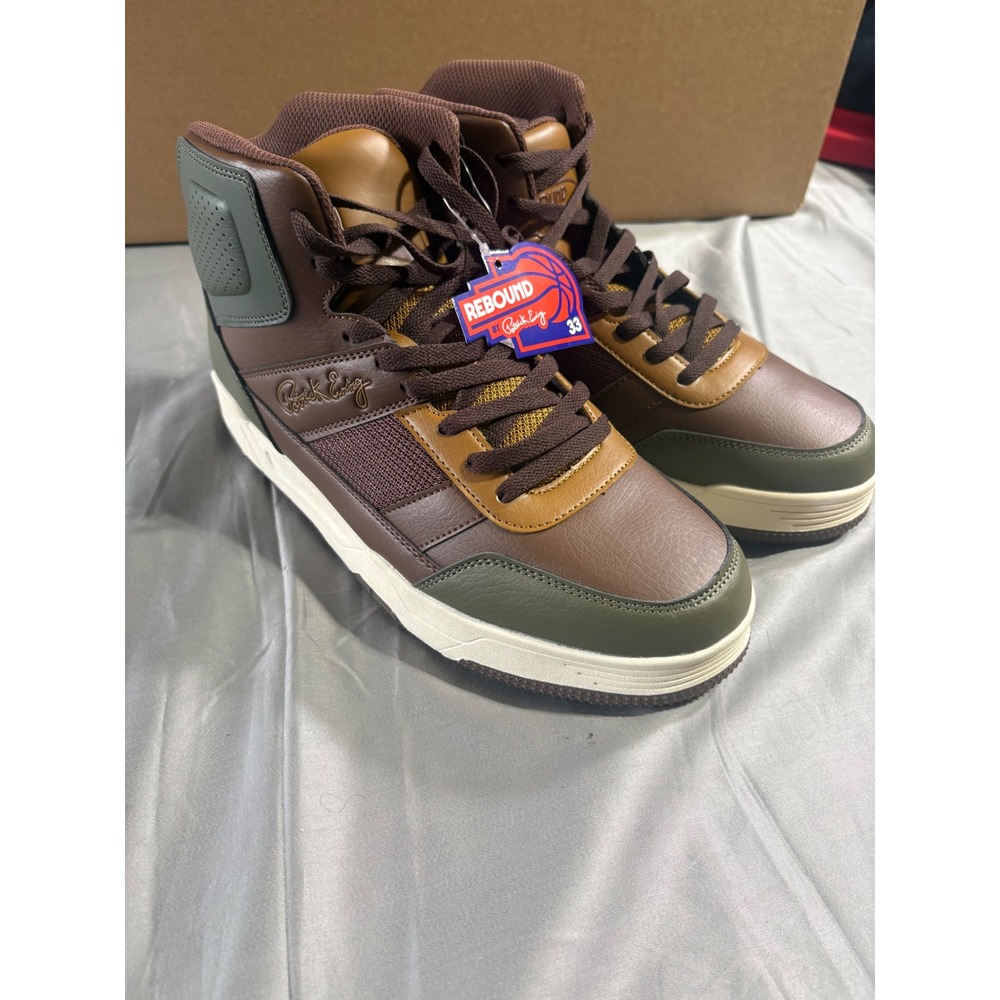 Ewing Athletics Rebound Mens 11 Brown Olive Green High Top Sneakers 1SMBE08-222